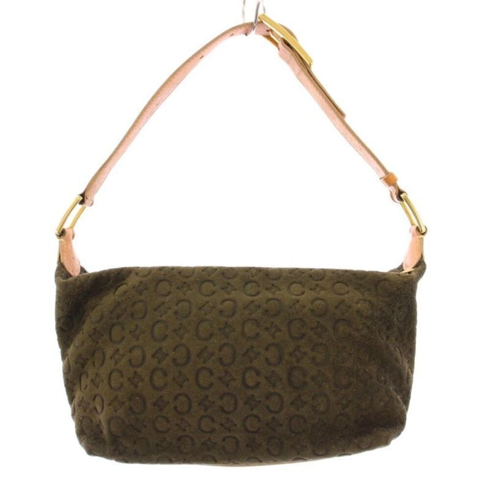 Celine C Macadam Handbag One Handle Suede Logo Sh… - image 1